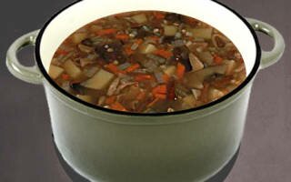 Суп из замороженных грибов с перловкой рецепт