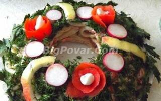 Салат «Новогодний серпантин» рецепт